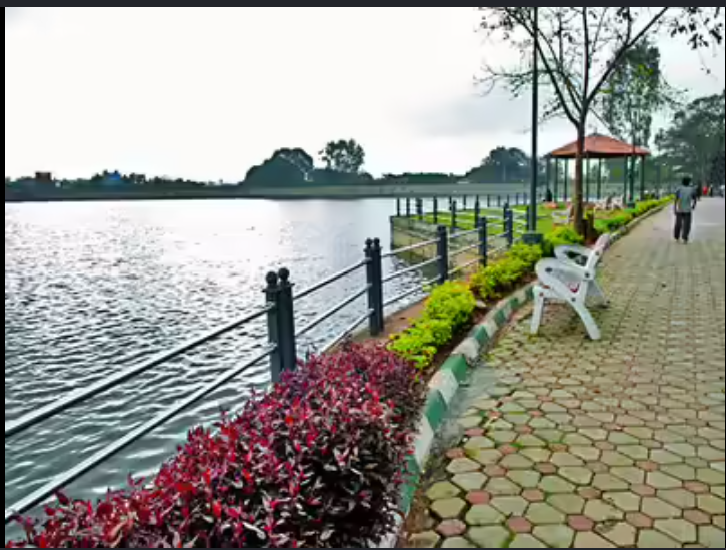 Sankey Tank in 560003 pin code Bangalore - famous lake in Malleswaram near Vyalikaval for morning walks and boating with tree-lined walking track